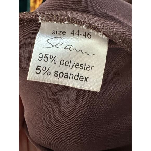 SEAM One-Shoilder Sequin Floral Bodycon Applique Plum Mini Dress Back Cut-Out - Picture 5 of 5